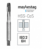 Метчик машинный MAYKESTAG HSS Co5 M2.5 DIN 371, B, прямой., 0471100250100