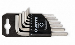 Набор угловых шестигранных ключей Witte 1,5-6,0 мм, 7 предметов