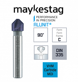 Зенкер твёрдосплавной MAYKESTAG (VHM)  90°, d 8.3 DIN 335, ALUNIT,, 0640700830100