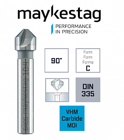 Зенкер твёрдосплавной MAYKESTAG (VHM)  90°, d 6.3 DIN 335,, 0640500630100