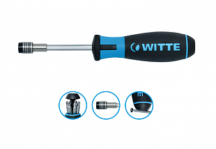 Отвертка WITTE BITDRIVE® с набором бит PH/PZ, 468023