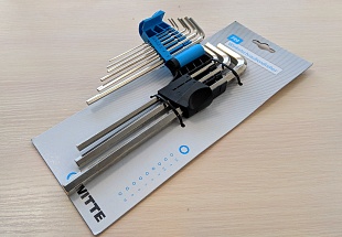 Набор угловых шестигранных ключей Witte 1,5-10,0 мм, 9 предметов, длинные