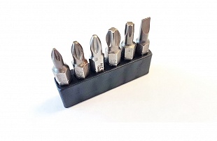 Пластиковый битодержатель, 6 отверстий для бит, 030306