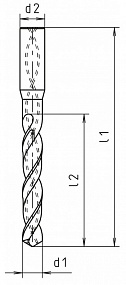 Твердосплавное сверло с СОЖ, MAYKESTAG (VHM) SPEED-DRILL Universal  d 9,10 (3хD) L-89 ALUNIT-S, 0671700910100