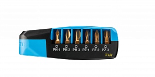 Набор бит TIN 1/4'' 25 мм с встроенной трещоткой, 25104