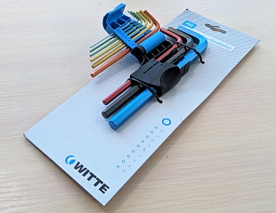 Набор разноцветных угловых шестигранных ключей Witte, 9 предметов
