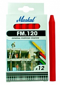 Универсальный строительный мелок Markal FM.120, красный, 44010300