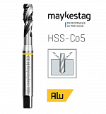 Метчик машинный  MAYKESTAG HSS Co5 Alu M10 DIN 371, C, спиральный 45°., 0498101000100