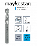 Твердосплавное сверло  MAYKESTAG (VHM) DIn 6539, d 0.6, 0614600060100