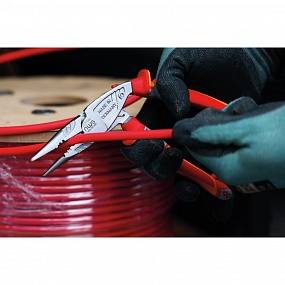 Эргономичные длинногубцы электромонтажные NWS ErgoMulti VDE, 200 мм