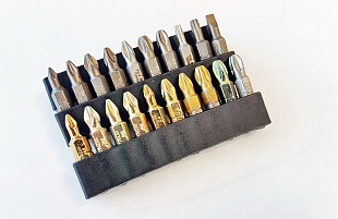 Пластиковый битодержатель, 10 отверстий для бит, 030310