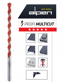 Универсальное сверла Alpen Profi Multicuts, L=150, Ø 5.5, ProfiMulticuts-0072900550100