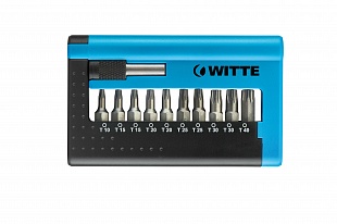 Набор бит PRO TORX 1/4'' 25 мм с держателем 11 пр., блистер, 28466