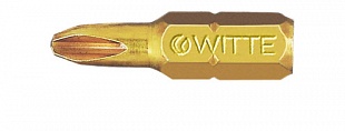 Бита Witte Extra-hard PH2 с усеченным наконечником, 1/4"x25 мм, 27123