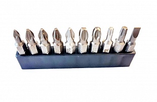 Пластиковый битодержатель, 10 отверстий для бит, 030310