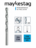 Твердосплавное сверло  MAYKESTAG (VHM) DIn 338, d 1.0, 0615600100100