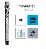 Метчик машинный MAYKESTAG HSS Co5 MF14x1.0 DIN 374, C, спиральный 35°, 0517402800100