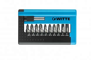 Набор бит PRO PH/PZ/SB 1/4'' 25 мм с держателем 11 пр., 28455