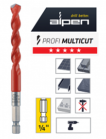 Универсальное сверла Alpen Profi Multicuts (hex), L=100, Ø 5.0, ProfiMulticuts-0027200500100