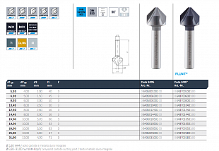 Зенкер твёрдосплавной MAYKESTAG (VHM)  90°, d 5.3 DIN 335, ALUNIT,, 0640700530100