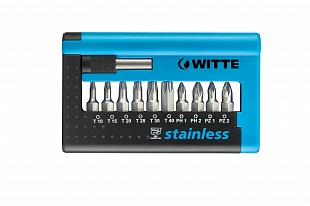 Набор бит Stainless 1/4'' 25 мм с держателем 11 пр., блистер, 28461