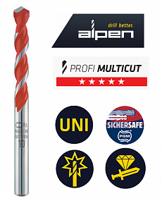 Универсальное сверла Alpen Profi Multicuts, L=60 , Ø 3.0, ProfiMulticuts-0017200300100