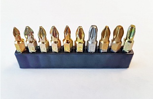 Пластиковый битодержатель, 10 отверстий для бит, 030310